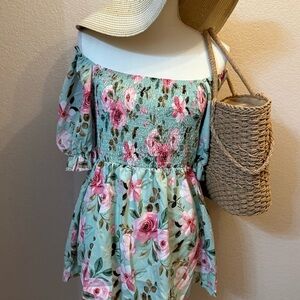 Floral Off/Over-Shoulder Top